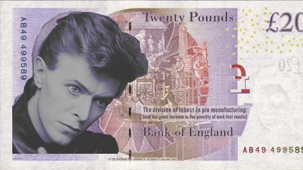 Crean una campaña para que David Bowie aparezca en los billetes de 20 libras