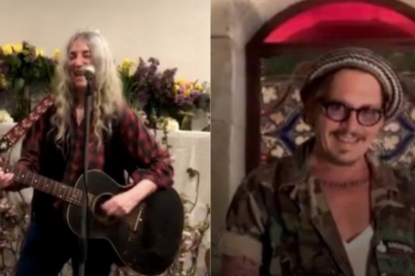 En el Día de la Tierra, Johnny Depp interpretó a Lennon y recibió una canción de regalo de Patti Smith