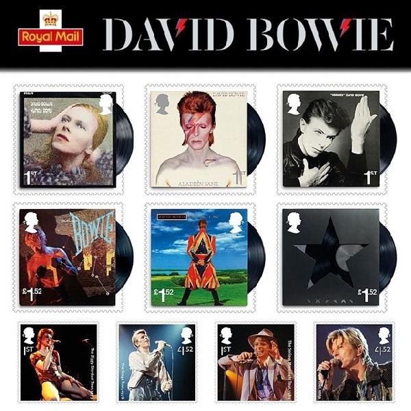 Lanzan en el Reino Unido estampillas en homenaje a David Bowie