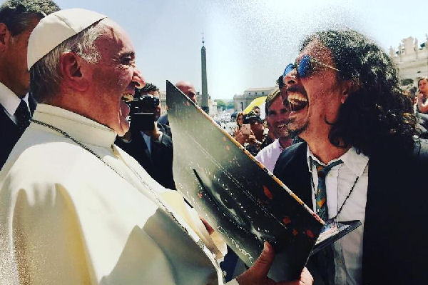 El «Zorrito» Von Quintiero visitó al Papa y le agradeció por el triunfo de San Lorenzo